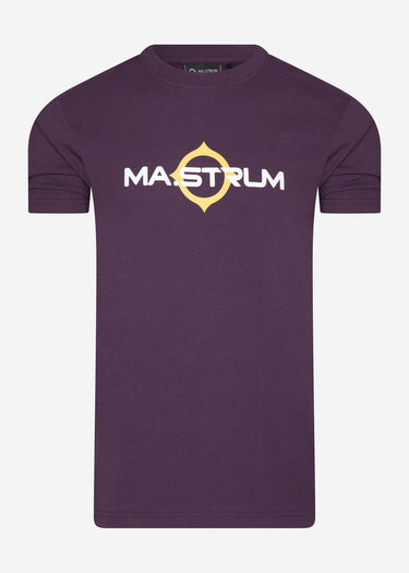 MA.Strum T-shirts SS logo print tee - aubergine