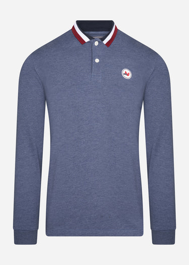 Peaceful Hooligan Longsleeve Polo's Ledge polo - indigo