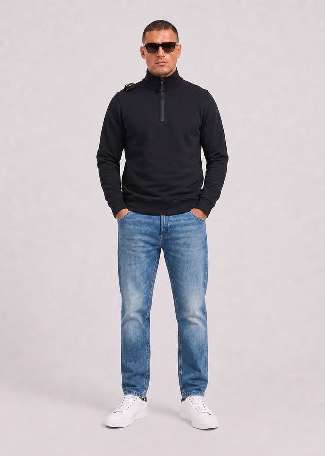 MA.Strum Truien Training quarter zip sweatshirt - black