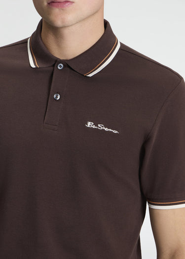 Ben Sherman Polo's Signature pique polo - chestnut