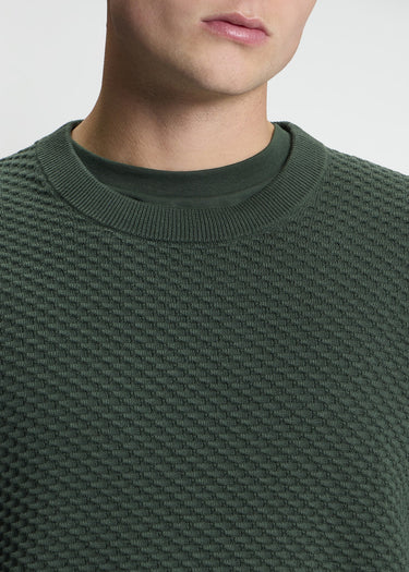 Ben Sherman Truien Texture front crew - bottle green