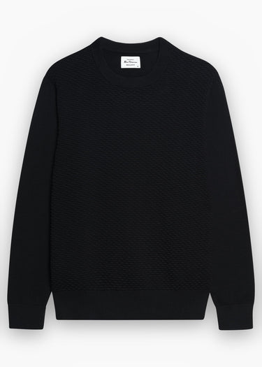 Ben Sherman Truien Texture front crew - black