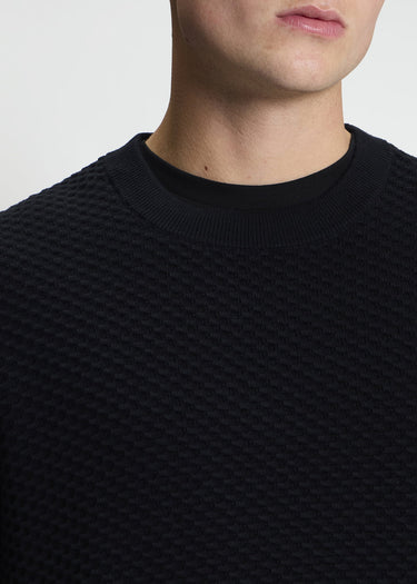 Ben Sherman Truien Texture front crew - black