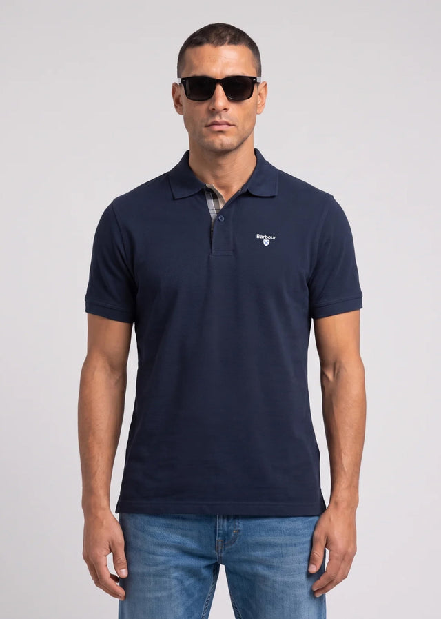 Barbour Polo's Barbour tartan pique tailored polo shirt - new navy