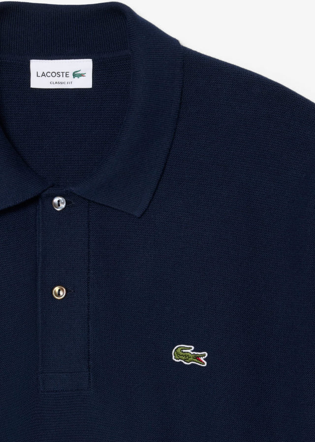 Lacoste Longsleeve Polo's Knitted long sleeve polo sweater - navy blue