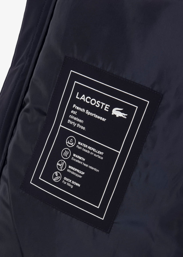 Lacoste Jassen Water-repellent packable hood down jacket - abysm