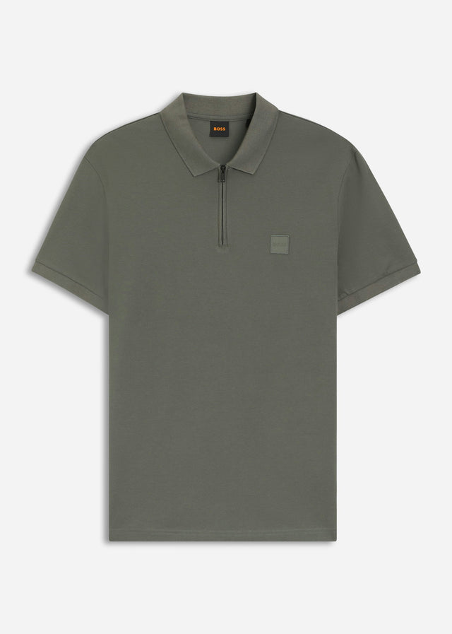 Hugo Boss Polo's Passerzip - open grey 076