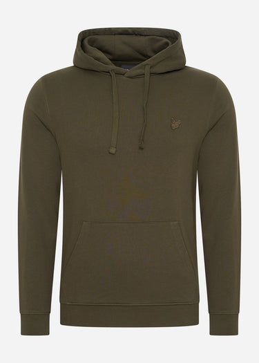 Lyle & Scott Hoodies  Tonal eagle pullover hoodie - olive 