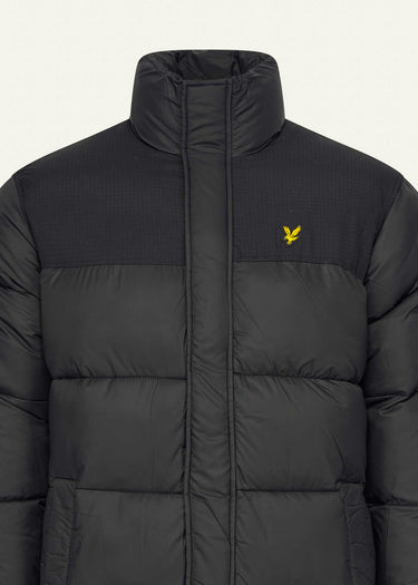 Lyle & Scott Jassen  Longline wadded puffer - jet black 
