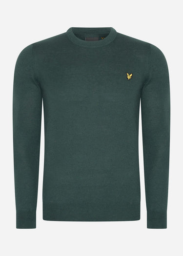 Lyle & Scott Truien  Cotton merino crew neck jumper - argyle teal 