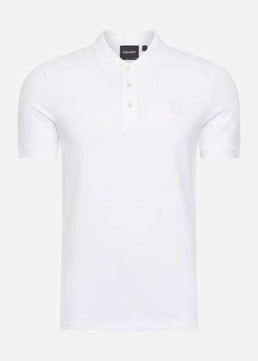 Lyle & Scott Polo's  Tonal eagle polo shirt - white 