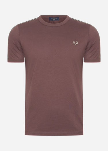 Fred Perry T-shirts  Contrast tape ringer t-shirt - brick warm grey 