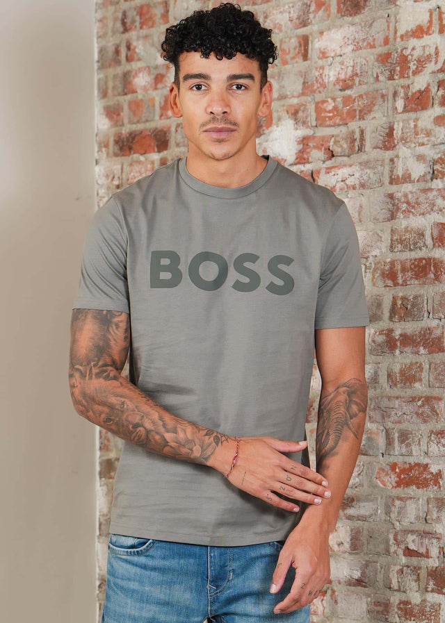 Hugo Boss T-shirts Thinking 1 - open grey