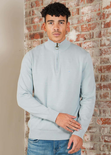 Barbour Truien Barbour lingwood compact cotton half zip sweater - slate