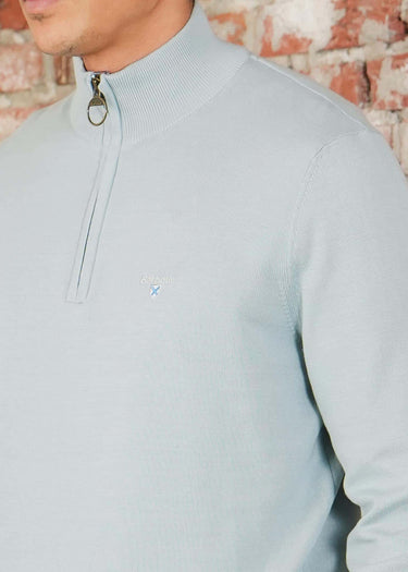 Barbour Truien Barbour lingwood compact cotton half zip sweater - slate