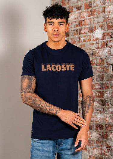 Lacoste T-shirts Regular fit ultra dry training t-shirt - navy blue blossom