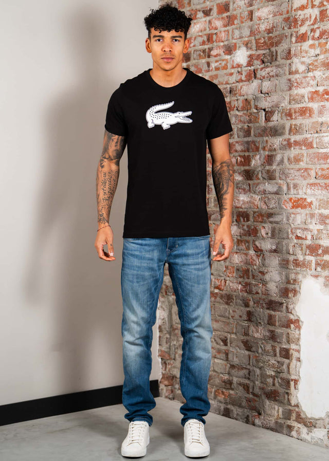 Lacoste T-shirts Ultra dry sport t-shirt - black white
