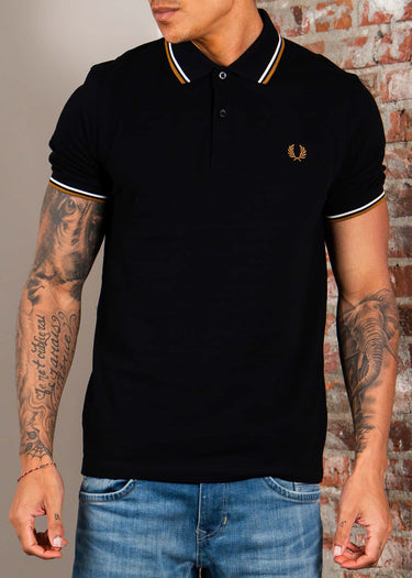 Fred Perry Polo's Twin tipped fred perry shirt - black PS9