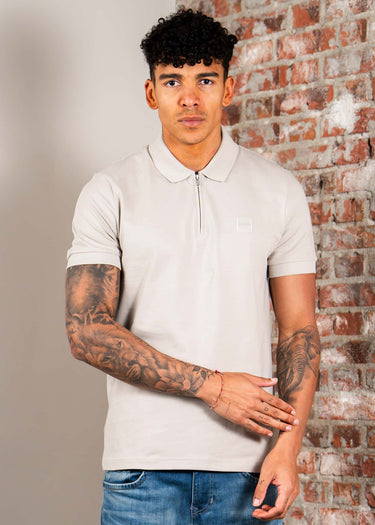 Hugo Boss Polo's Passerzip - open grey 070