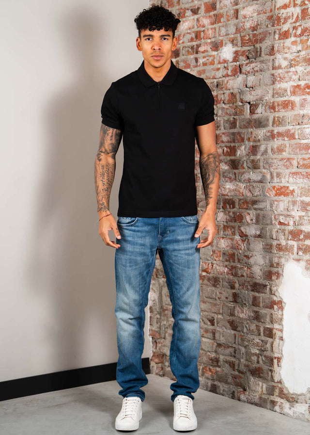 Hugo Boss Polo's Passerzip - black
