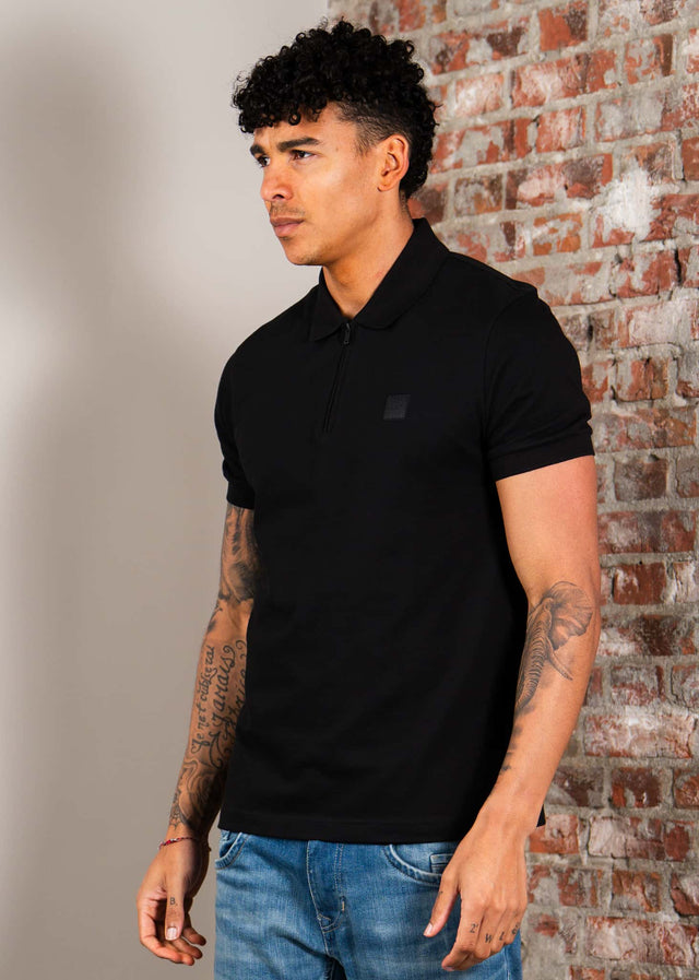 Hugo Boss Polo's Passerzip - black