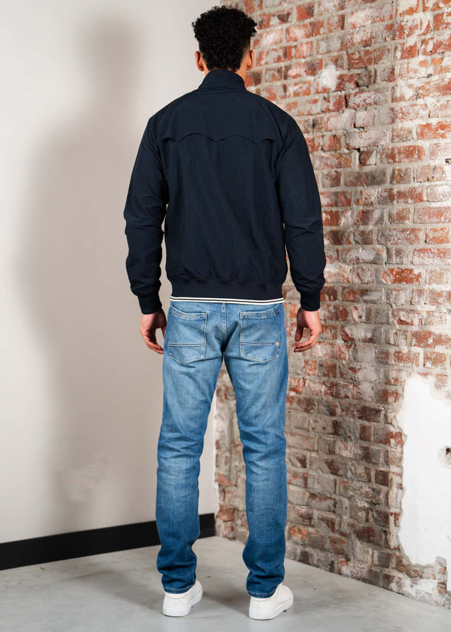 Fred Perry Jassen Crinkle harrington jacket - navy