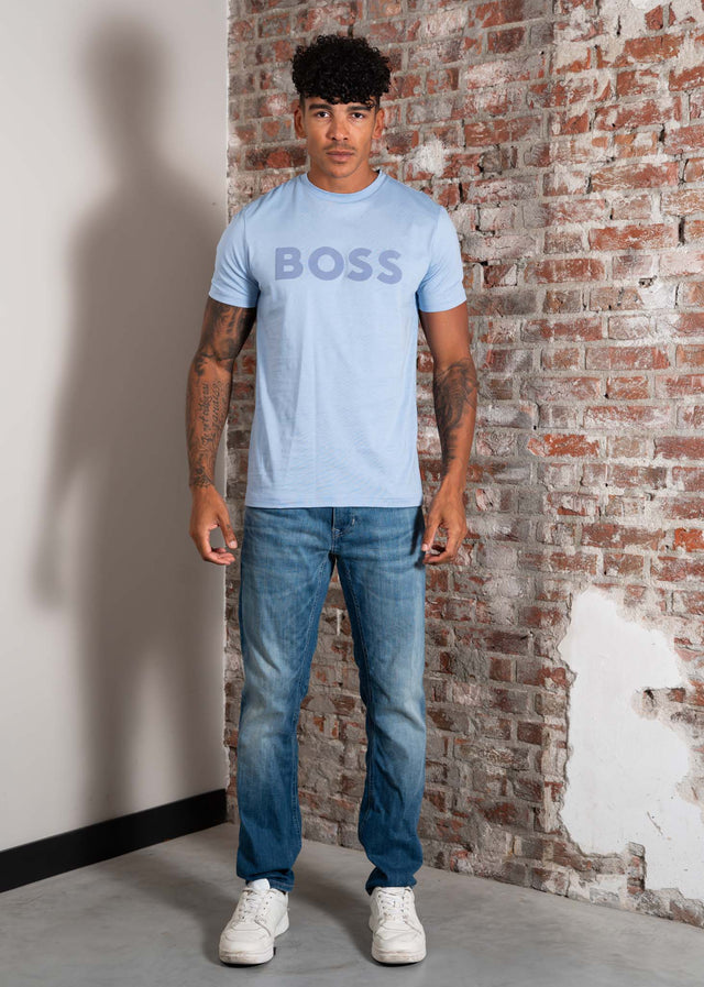 Hugo Boss T-shirts Thinking - open blue