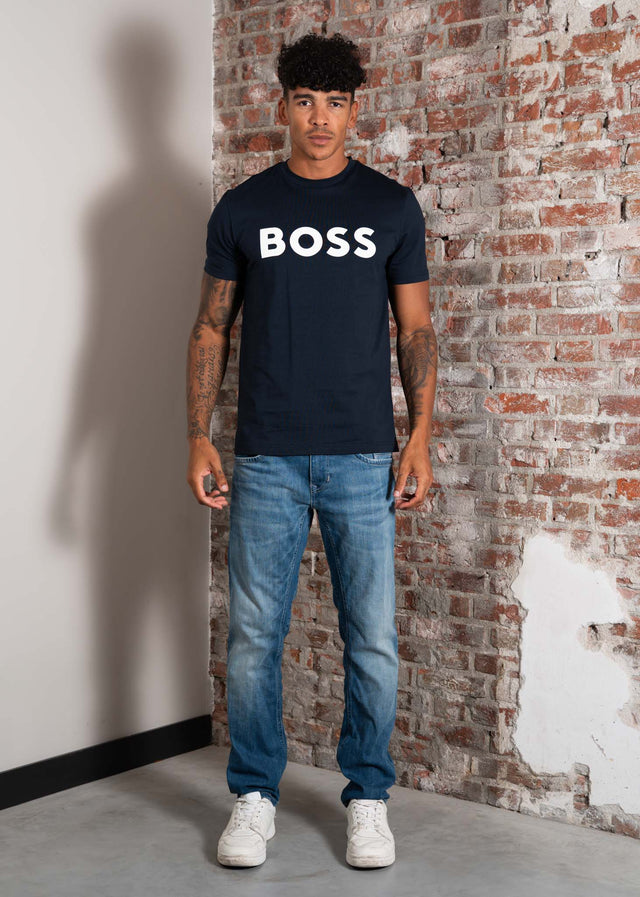 Hugo Boss T-shirts Thinking - dark blue