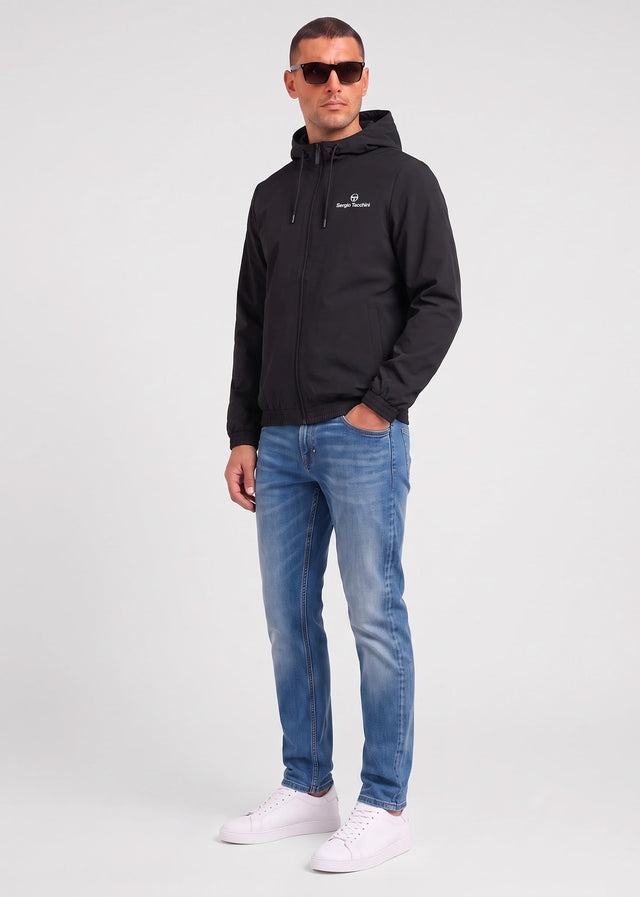 Sergio Tacchini Jassen Carson ripstop stretch hoodie tracktop - black