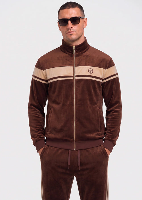 Damarindo velour tracktop - cappuccino