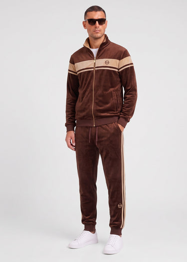 Sergio Tacchini Vesten Damarindo velour tracktop - cappuccino