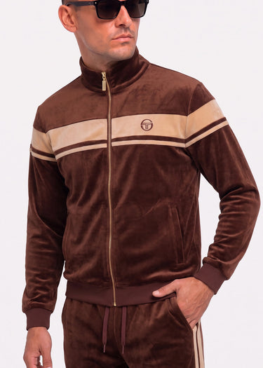 Sergio Tacchini Vesten Damarindo velour tracktop - cappuccino