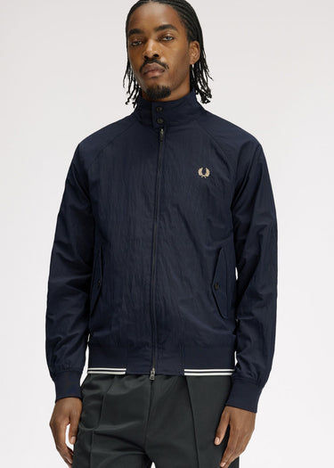 Fred Perry Jassen Crinkle harrington jacket - navy