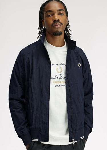 Fred Perry Jassen Crinkle harrington jacket - navy