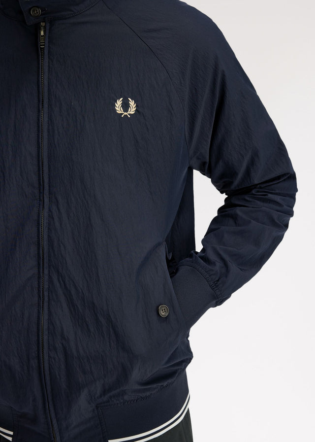 Fred Perry Jassen Crinkle harrington jacket - navy