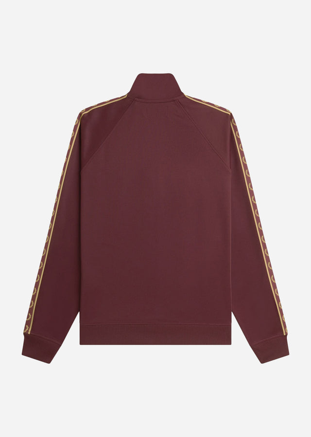 Fred Perry Vesten Contrast tape track jacket - oxblood champagne