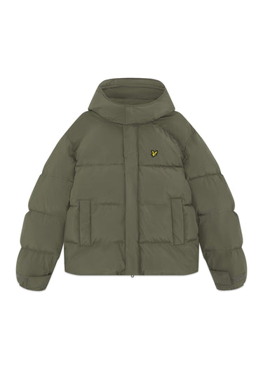 Lyle & Scott Jassen Hooded puffer jacket - khaki ash