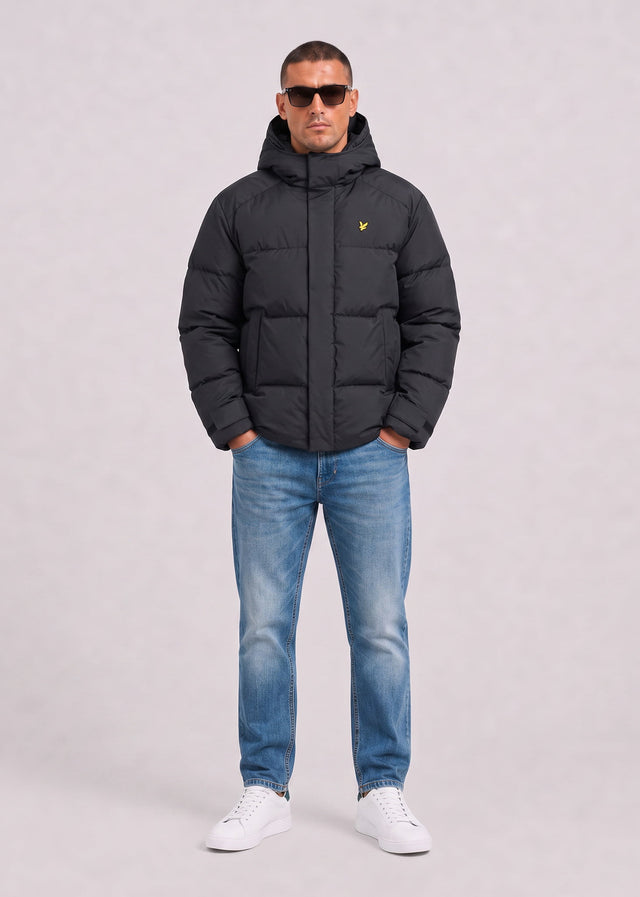 Lyle & Scott Jassen Hooded puffer jacket - jet black