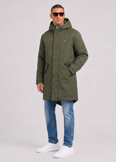 Lyle & Scott Jassen Padded fishtail parka - deep depths