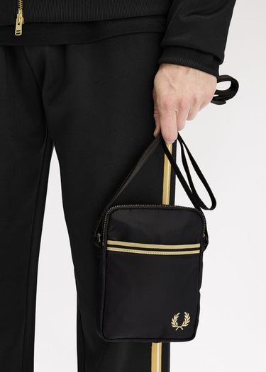 Fred Perry Tassen Tipped tape small side bag - black