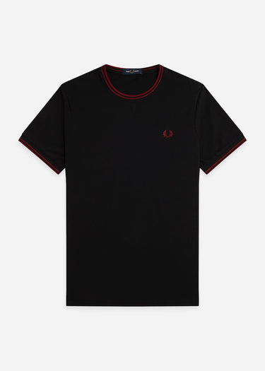 Fred Perry T-shirts Twin tipped t-shirt - black burnt red
