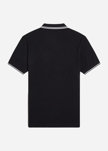 Fred Perry Polo's  Twin tipped fred perry shirt - black white white 