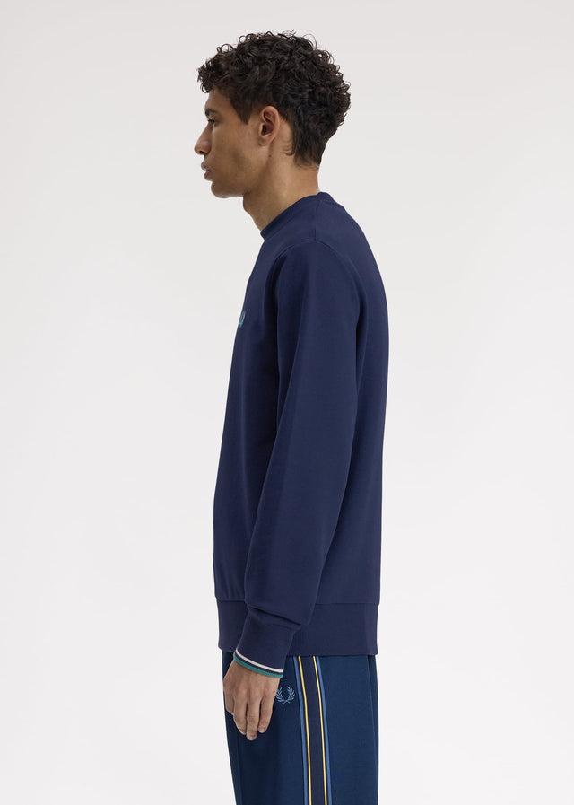 Fred Perry Truien Crew neck sweatshirt - tennis blue snow white deep mint