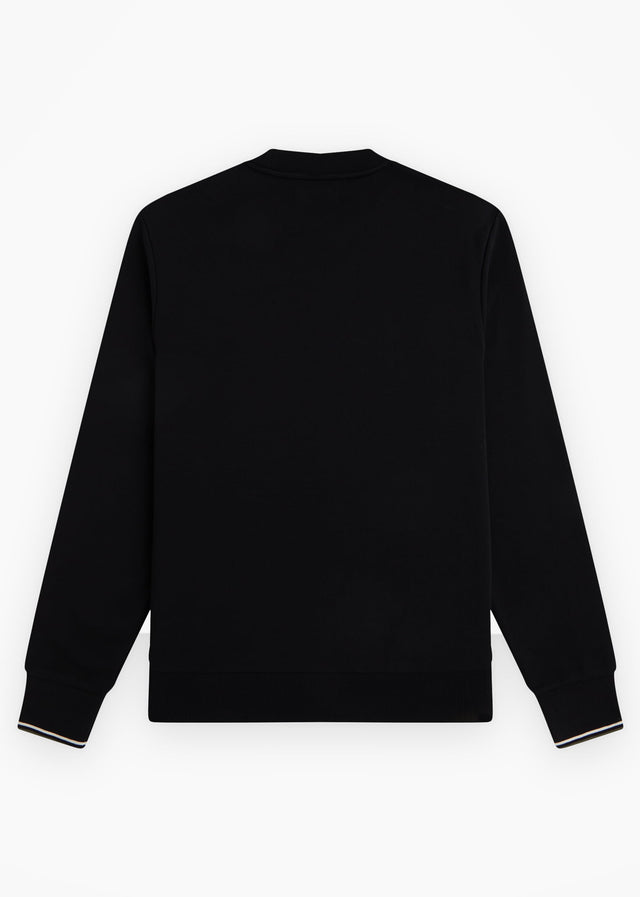 Fred Perry Truien Crew neck sweatshirt - black ecru laurel wreath green