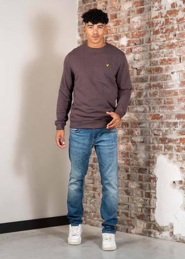 Lyle & Scott Truien Crew neck brushed sweatshirt - espresso