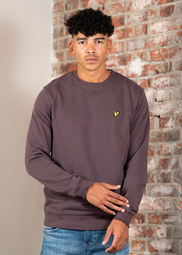 Lyle & Scott Truien Crew neck brushed sweatshirt - espresso