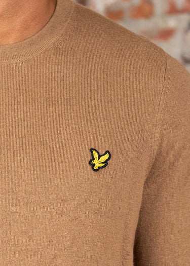 Lyle & Scott Truien Cotton merino crew neck jumper - tigers eye