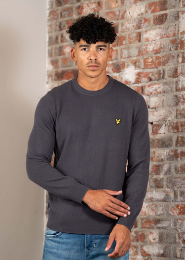 Lyle & Scott Truien Cotton merino crew neck jumper - shadow