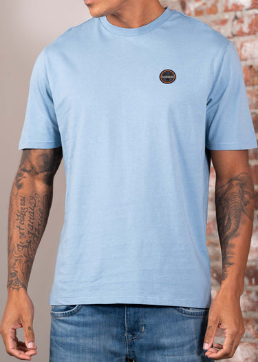 Napapijri T-shirts Badge t-shirt- faded denim