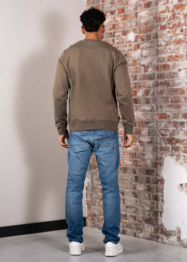 Aquascutum Truien Centered logo crewneck - army green